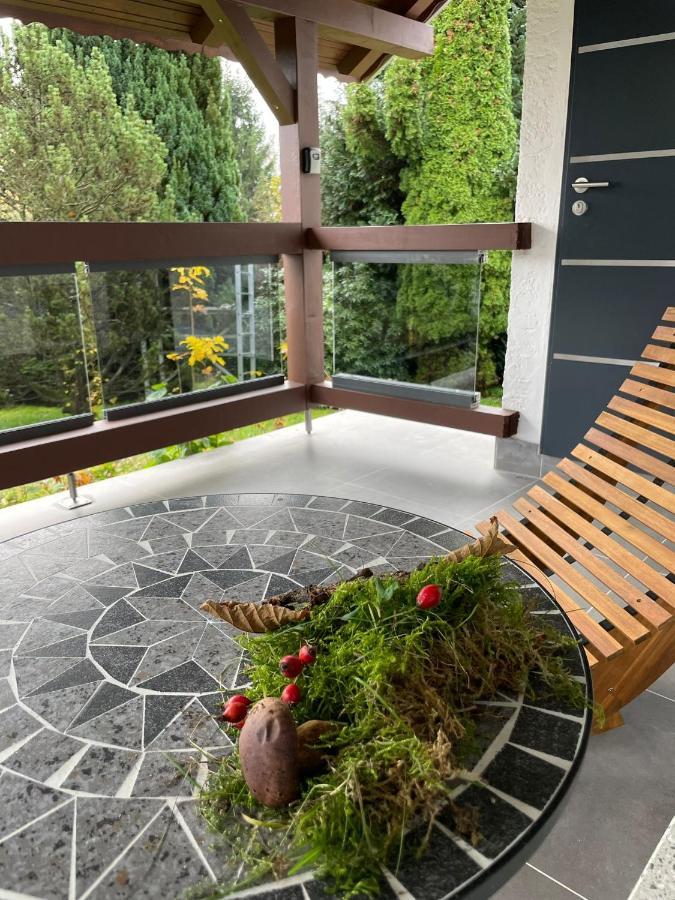 Wellness Bungalow Auszeit Mit Aussensauna, Hunde Willkommen Suhl Extérieur photo