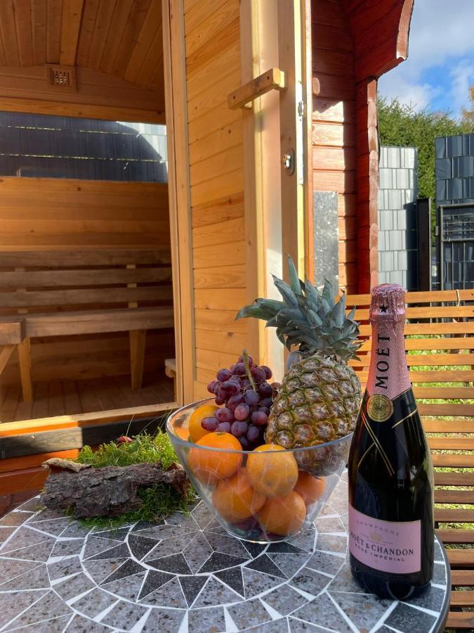Wellness Bungalow Auszeit Mit Aussensauna, Hunde Willkommen Suhl Extérieur photo